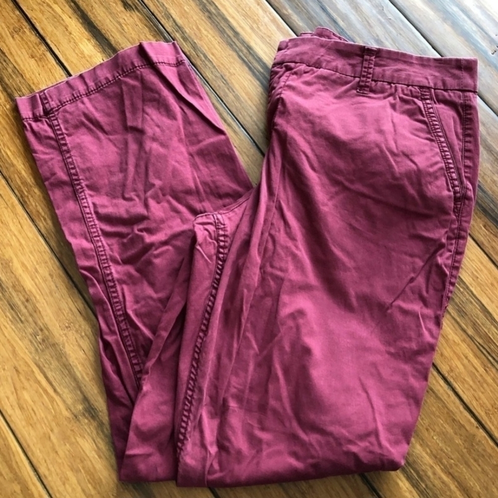 Sonoma Wine Red Burgundy Colored Chino Pants Women's Size 8 Fall Everyday EUC